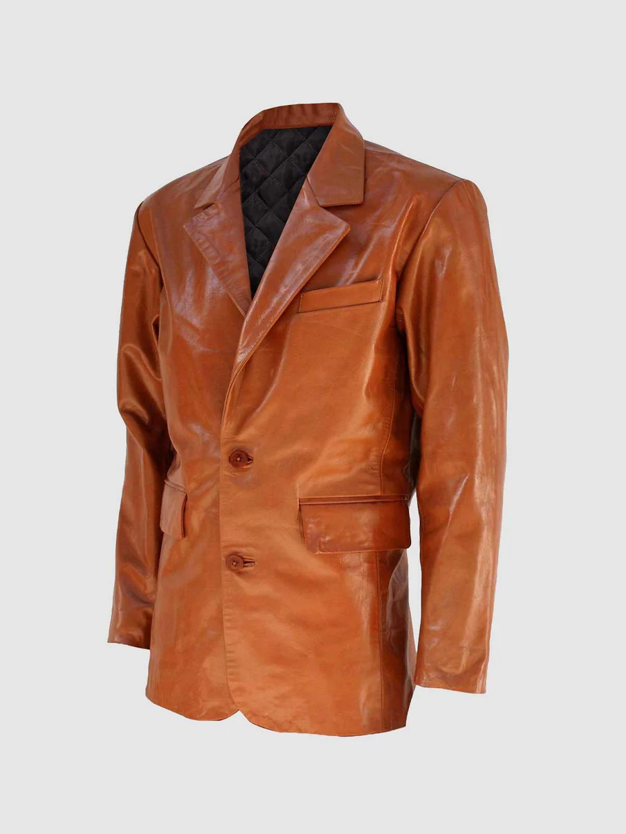 2 Button Tan Leather Coat 2 Button Tan Leather Coat