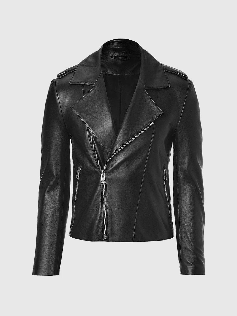 Vortex Men's Black Biker Leather Jacket Vortex Men's Black Biker Leather Jacket