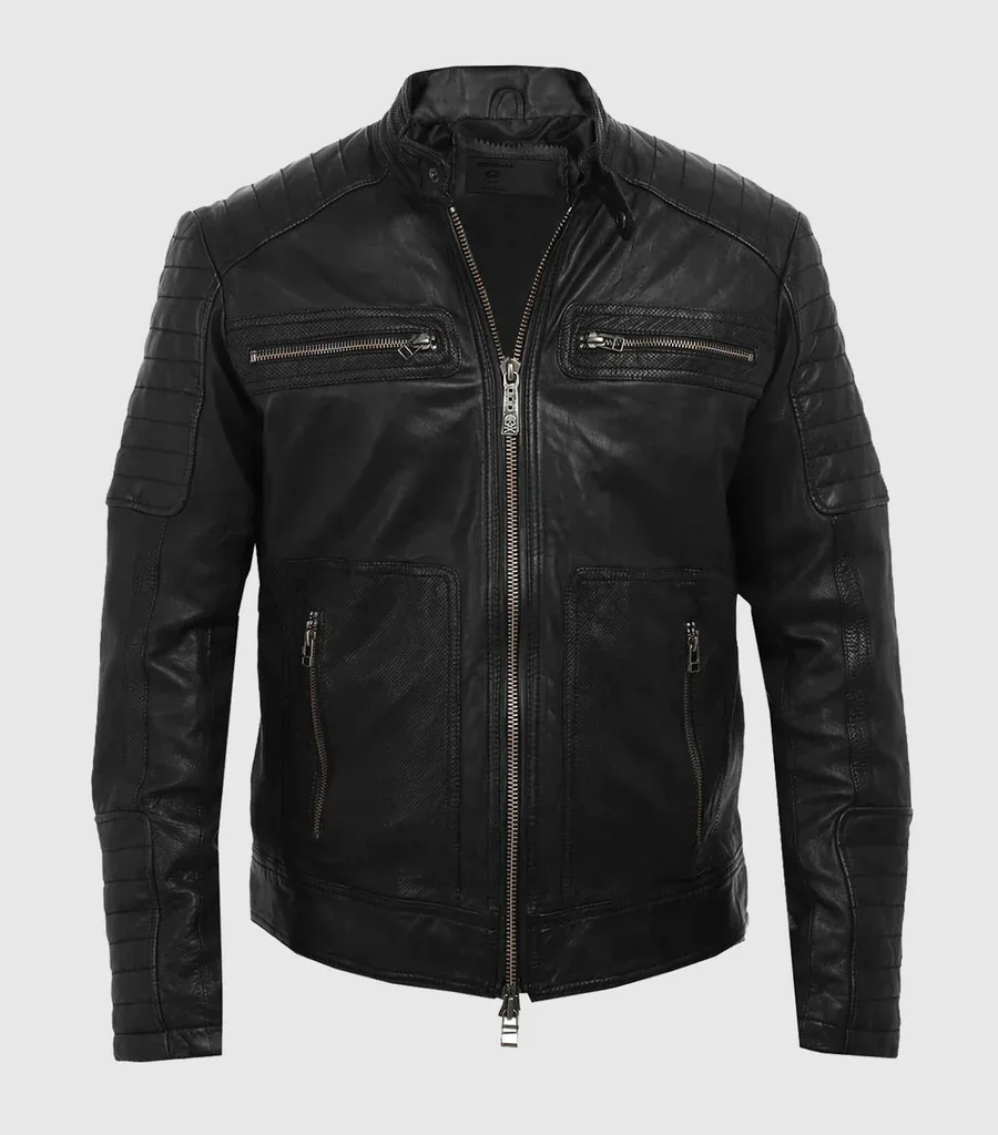Dark Thunder Men's Black Biker Jacket