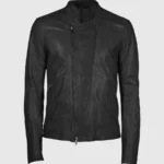 Maverick Men's Black Biker Leather Jacket