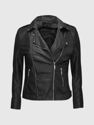 Custom Women Leather Biker Jacket