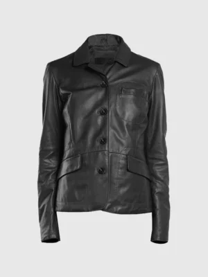 Custom Women’s Tailored Leather Coat Handmade