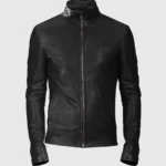Midnight Racer Men's Leather Biker Jacket