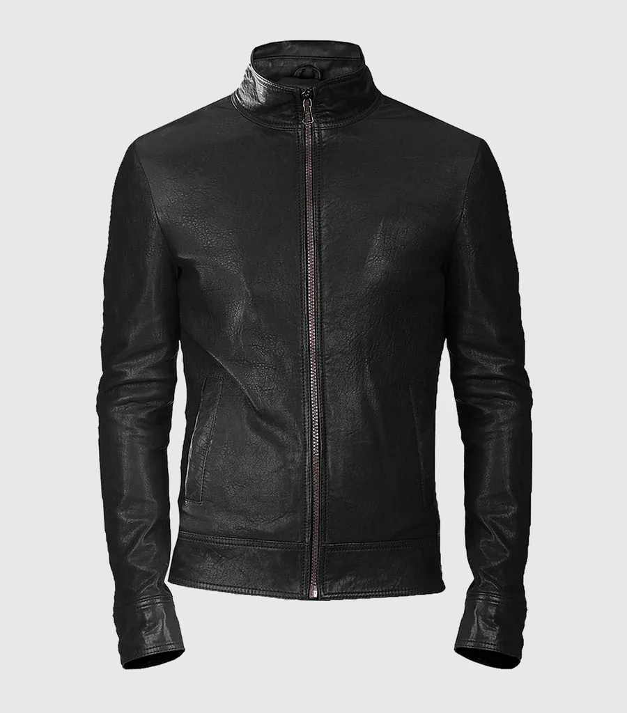 Midnight Racer Men's Leather Biker Jacket
