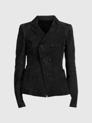 Custom Women’s Vintage Suede Blazer Jacket Handmade