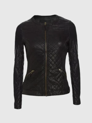 Custom Quilted Leather Jacket for Women