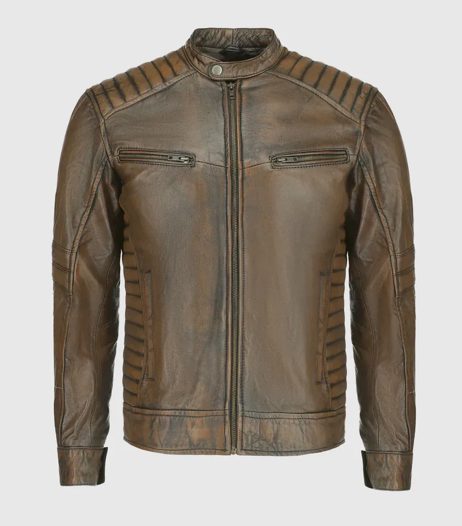 Heritage Luxe Men's Waxed Leather Jacket