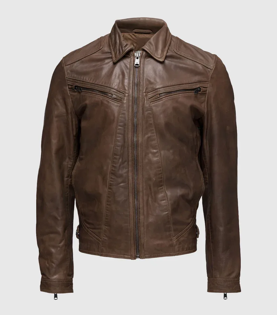 Iron Shade Men's Brown Leather Jacket