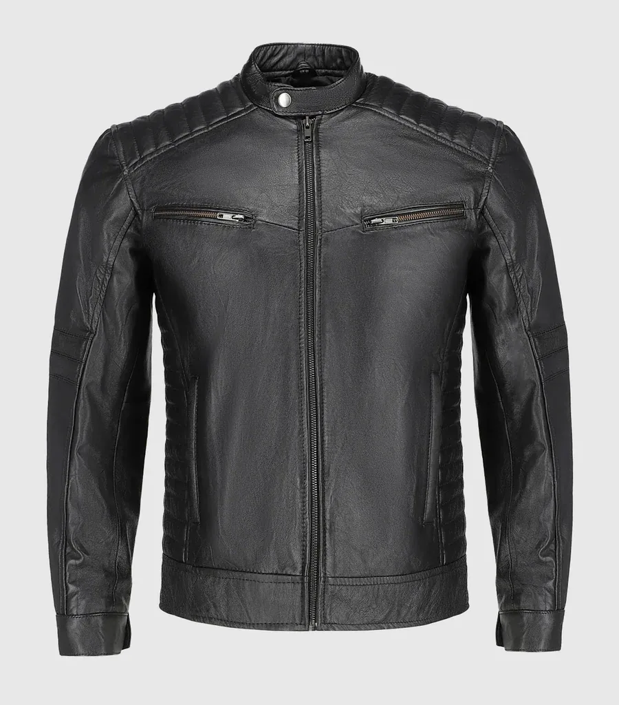 Thunderstrike Men's Black Motorcycle Jacket