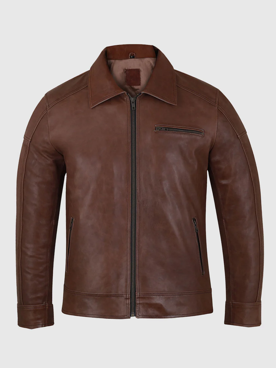 Ironclad Vintage Brown Men's Waxed Leather Jacket Ironclad Vintage Brown Men's Waxed Leather Jacket