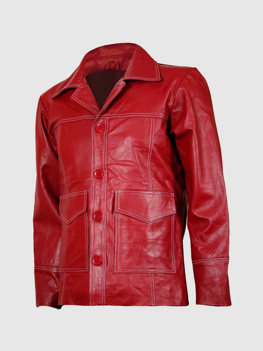 Classic Red Leather Coat Classic Red Leather Coat