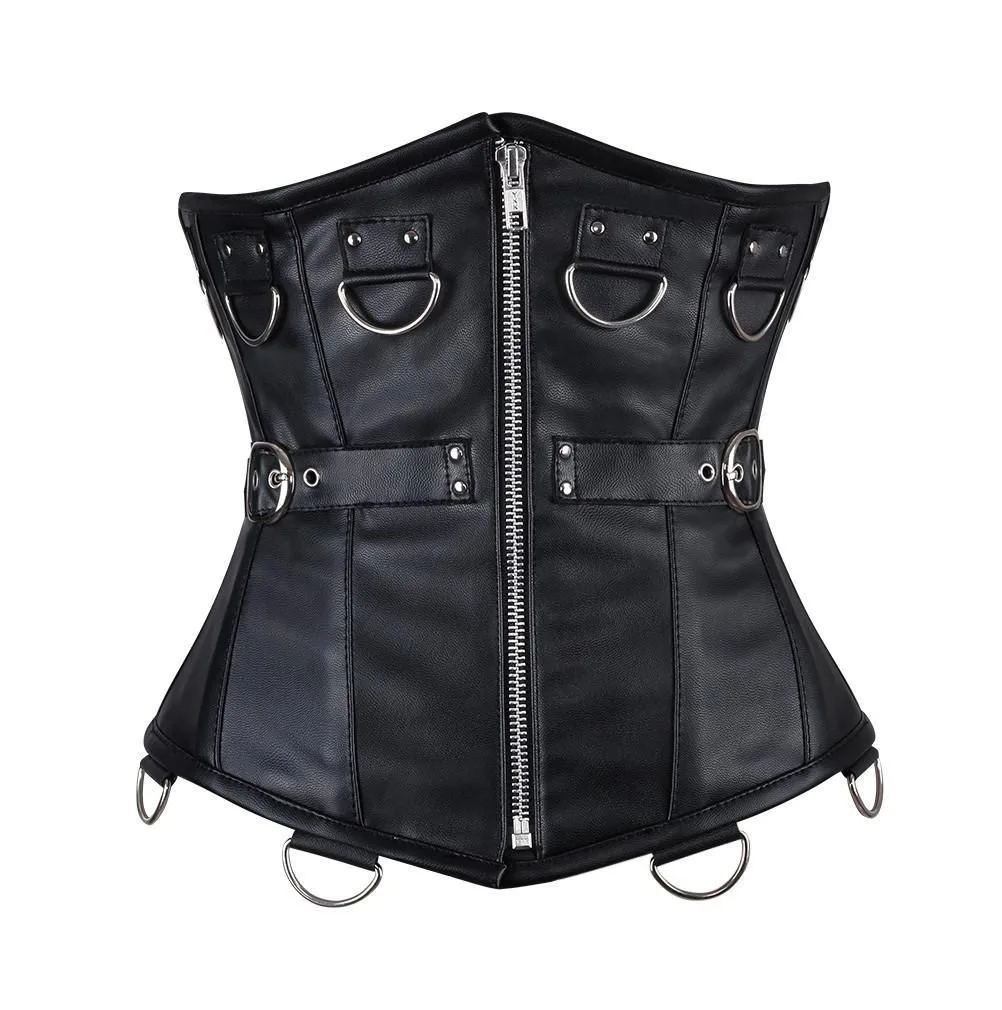 Krista Faux Leather Gothic Corset Krista Faux Leather Gothic Corset