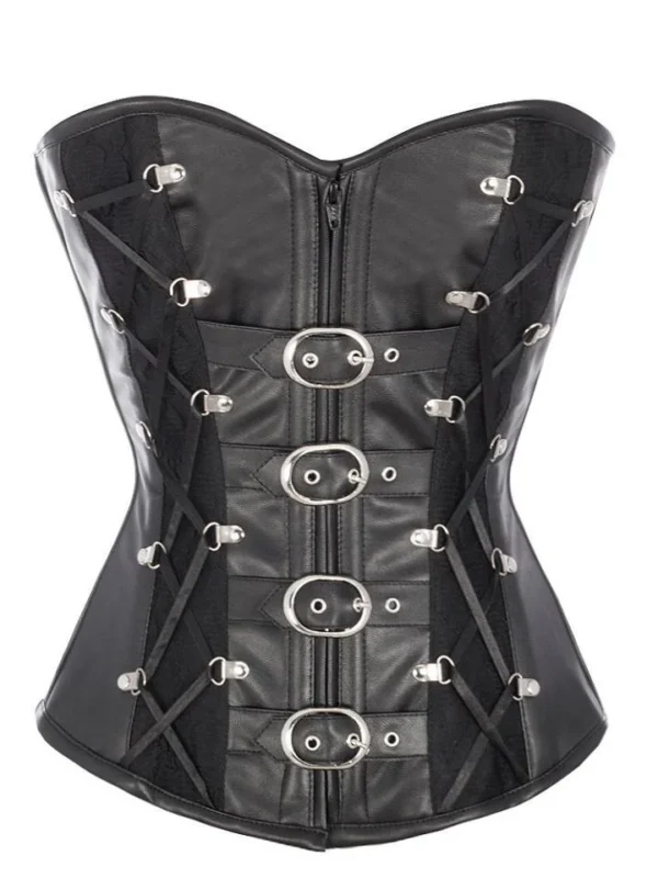 Anzela Sheep Napa Leather Corset with Criss Cross Lacing