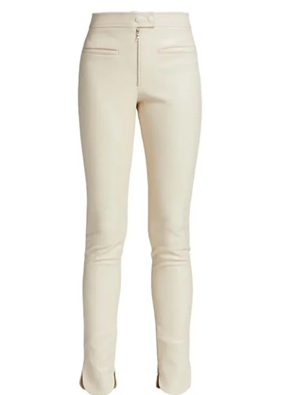 Custom High Waisted Zip Front Leather Pants