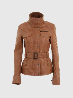 Custom Women’s Leather Field Jacket Handmade