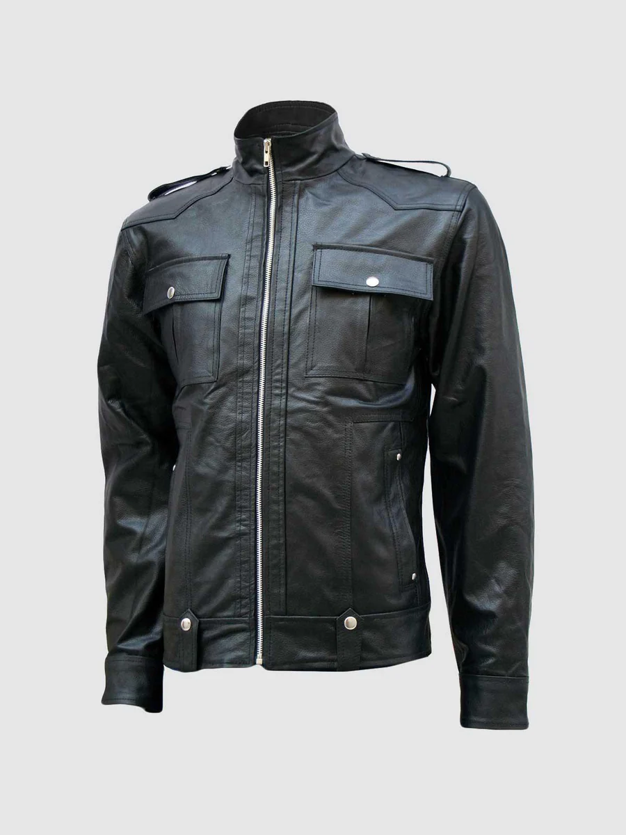 Biker Black Men's Designer Leather Jacket Biker Black Men's Designer Leather Jacket