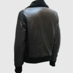Leather Bomber Jacket With Fur