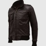 Classic Leather Bomber Jacket