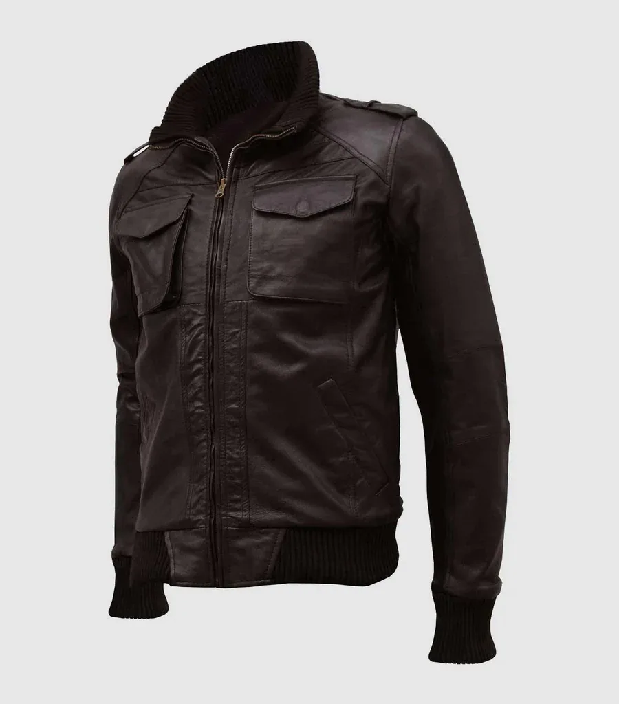 Classic Leather Bomber Jacket