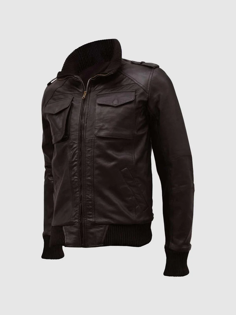 Classic Leather Bomber Jacket Classic Leather Bomber Jacket