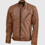 Distressed Leather Waxed Jacket