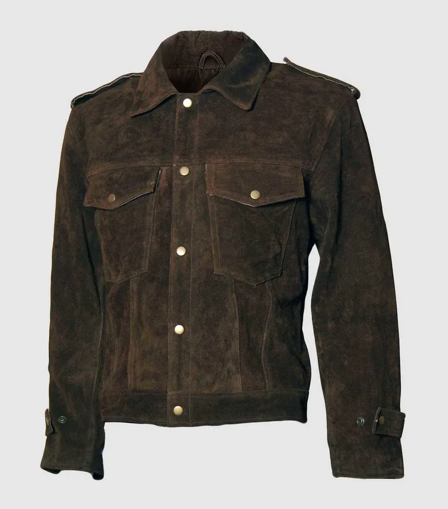 Brown Leather Suede Jacket
