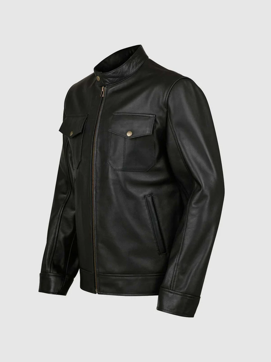 4 Pocket Black Leather Jacket 4 Pocket Black Leather Jacket