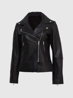 Custom Women’s Leather Biker Jacket Handmade