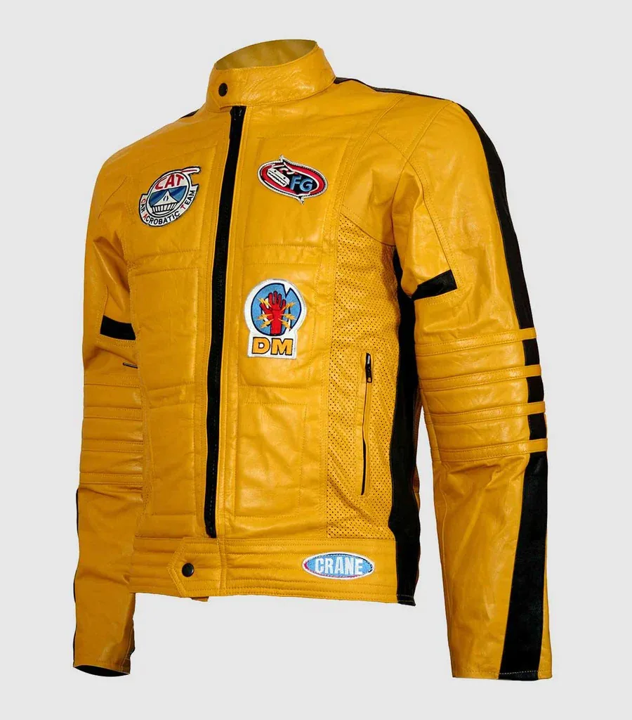 Yellow Motorcycle Leather Jacket