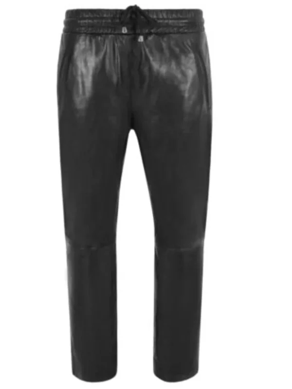 Custom Elastic Waist Leather Trousers
