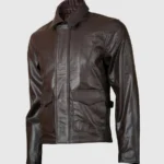 Brown Leather Biker Jacket