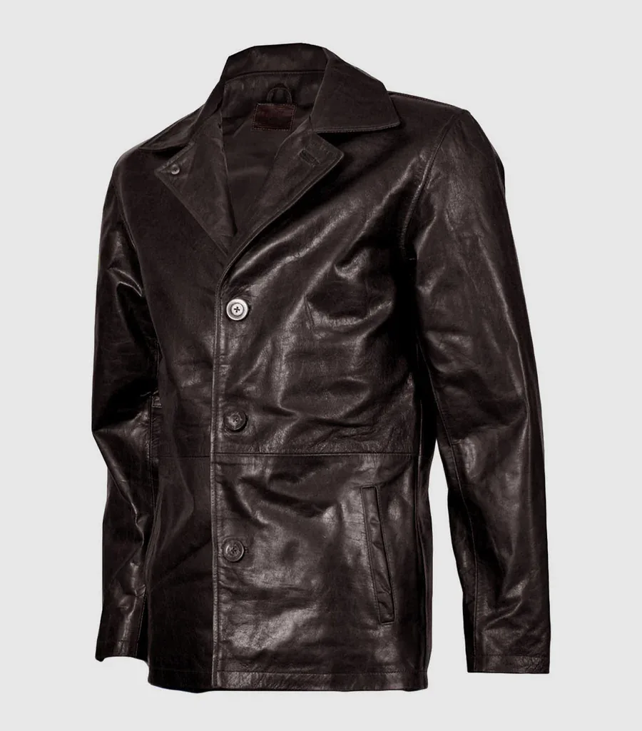 Men's Beautiful Brown Leather Blazer