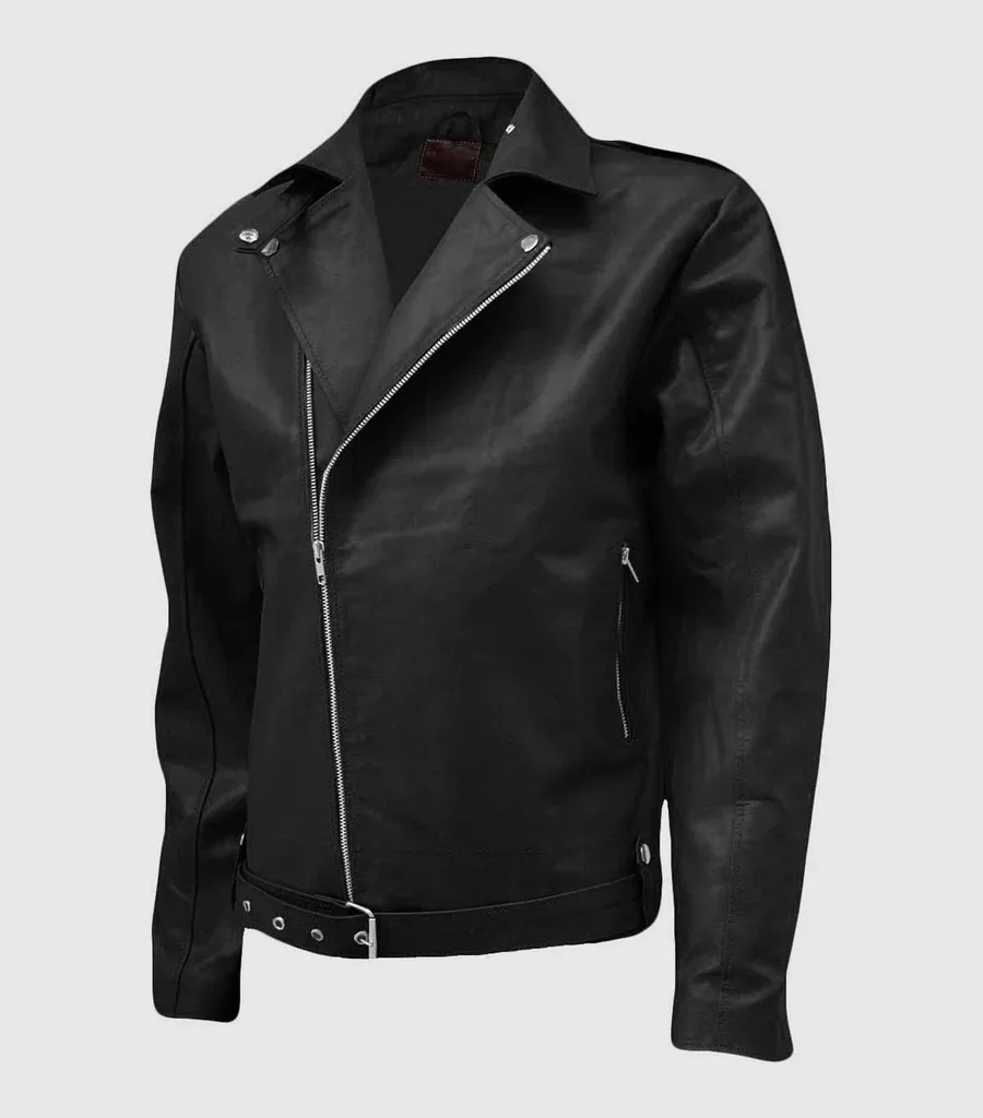 Men Traditional Leather Biker Jacket