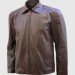 Brown Biker Leather Jacket