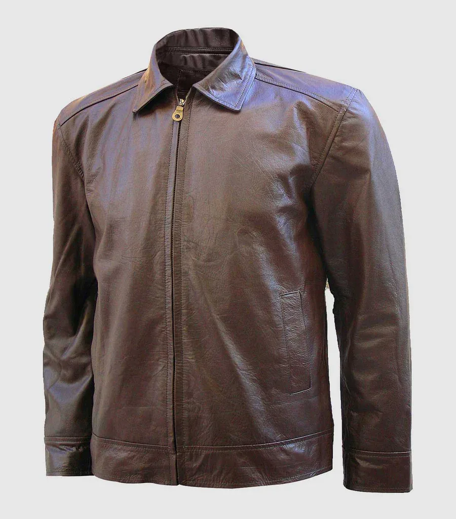 Brown Biker Leather Jacket