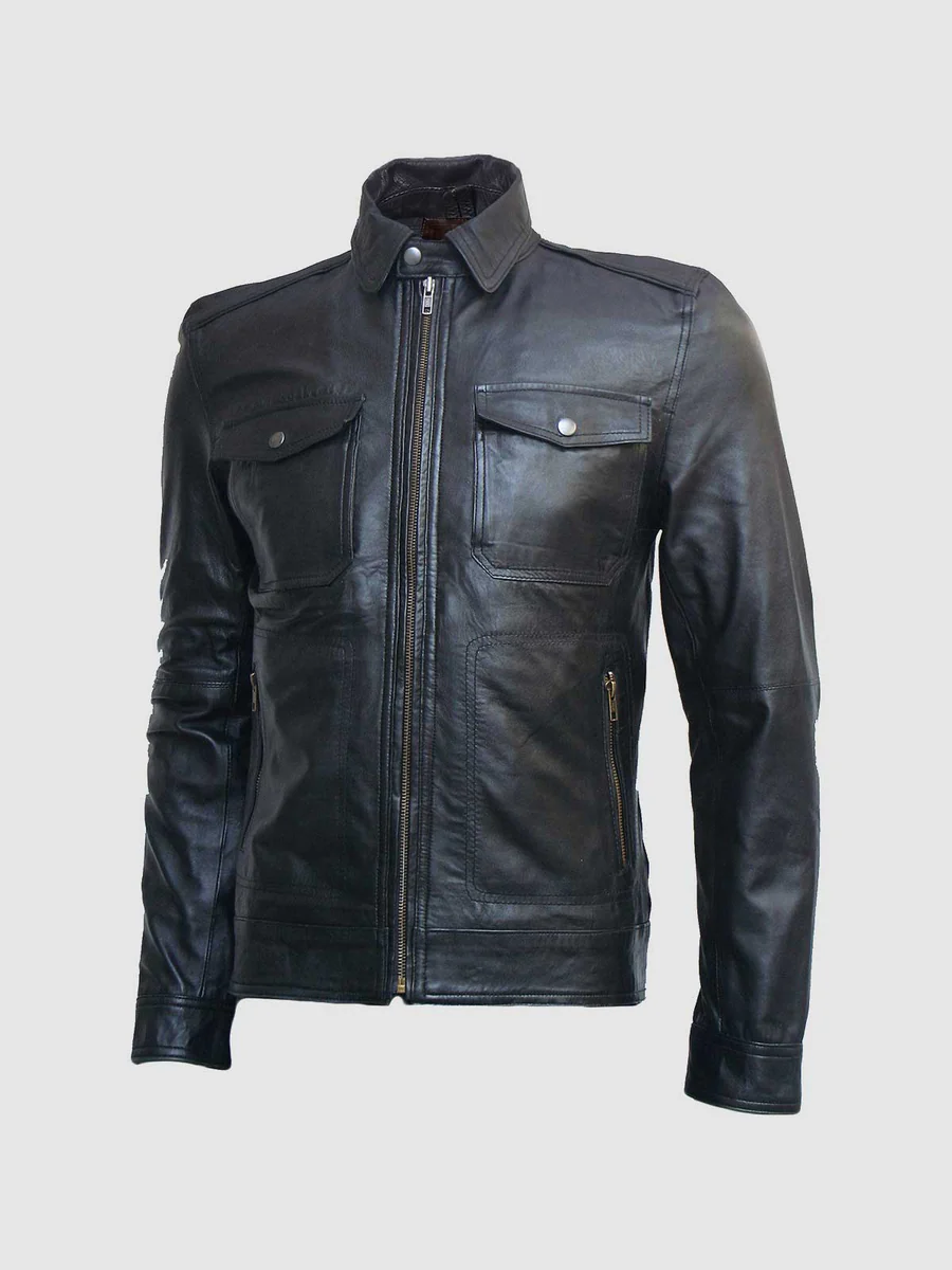 Slim Fit Biker Black Leather Jacket Slim Fit Biker Black Leather Jacket