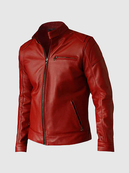 Elegant Red Leather Jacket Elegant Red Leather Jacket