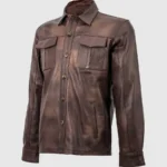 Summer Jacket - Brown Leather Shirt