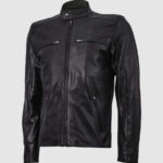 Summer Jacket - Cafe Racer Jacket in Black