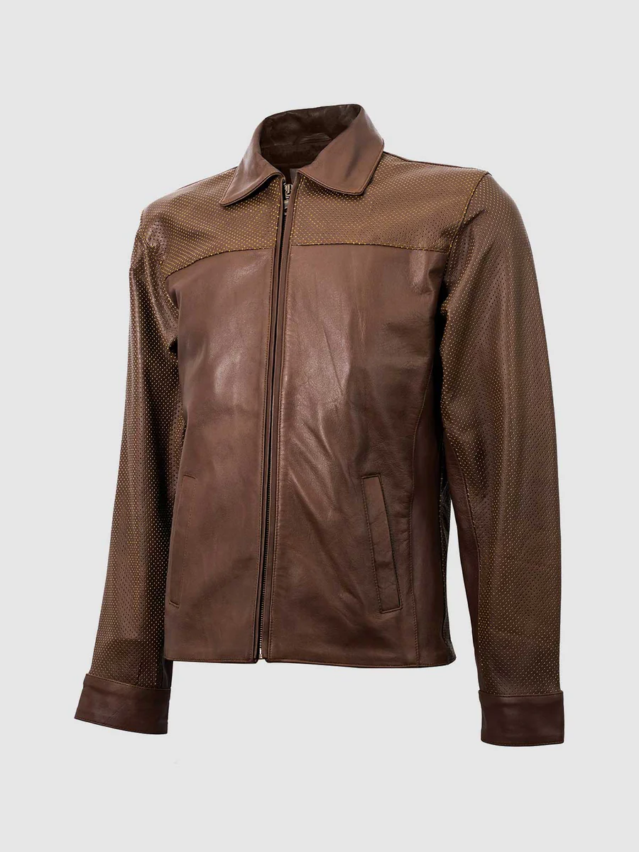 Summer Jacket -Vintage Leather Jacket in Tan Summer Jacket -Vintage Leather Jacket in Tan