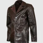 Vintage Brown Leather Coat