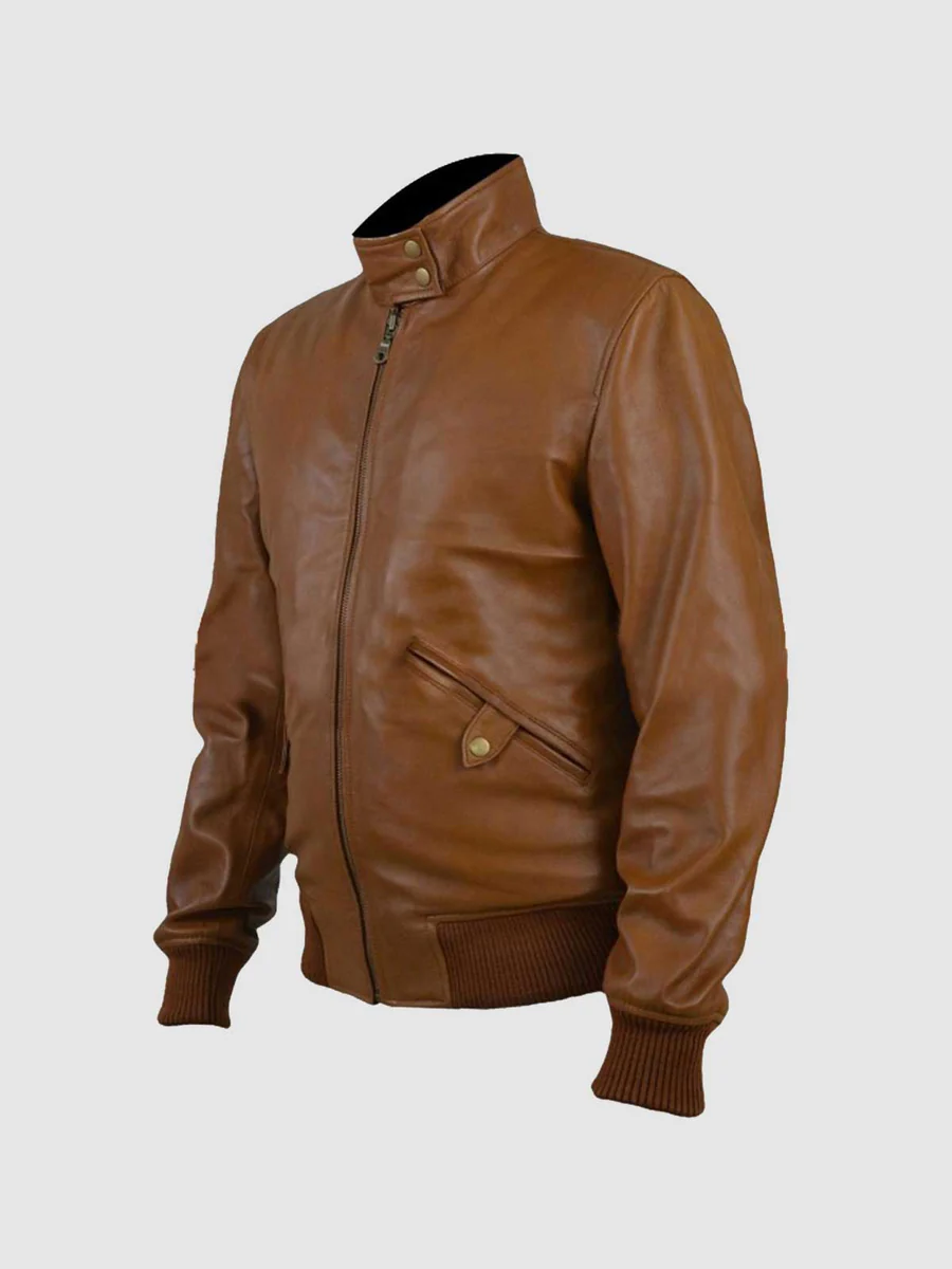 Tan Leather Bomber Jacket Men Tan Leather Bomber Jacket Men
