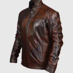 Vintage Leather Waxed Jacket for Men