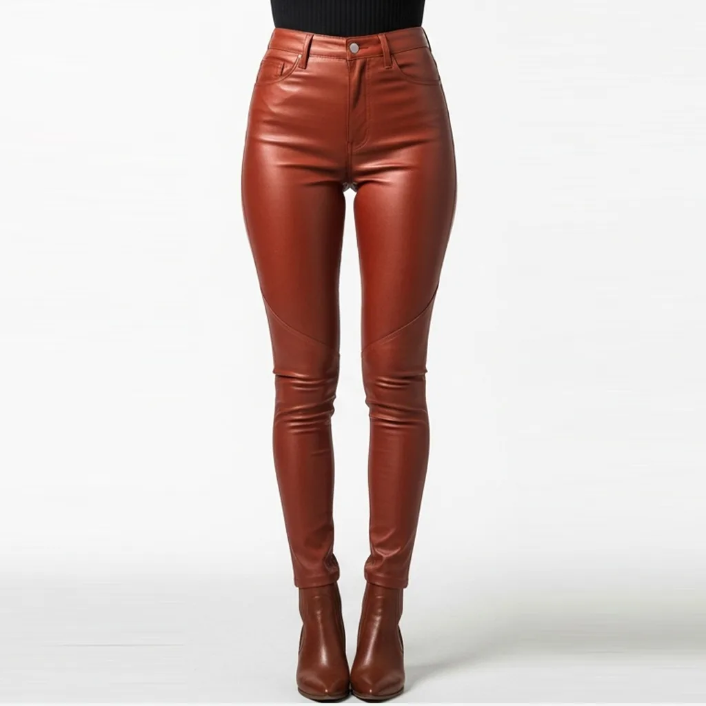 Custom High Waisted Faux Leather Pants
