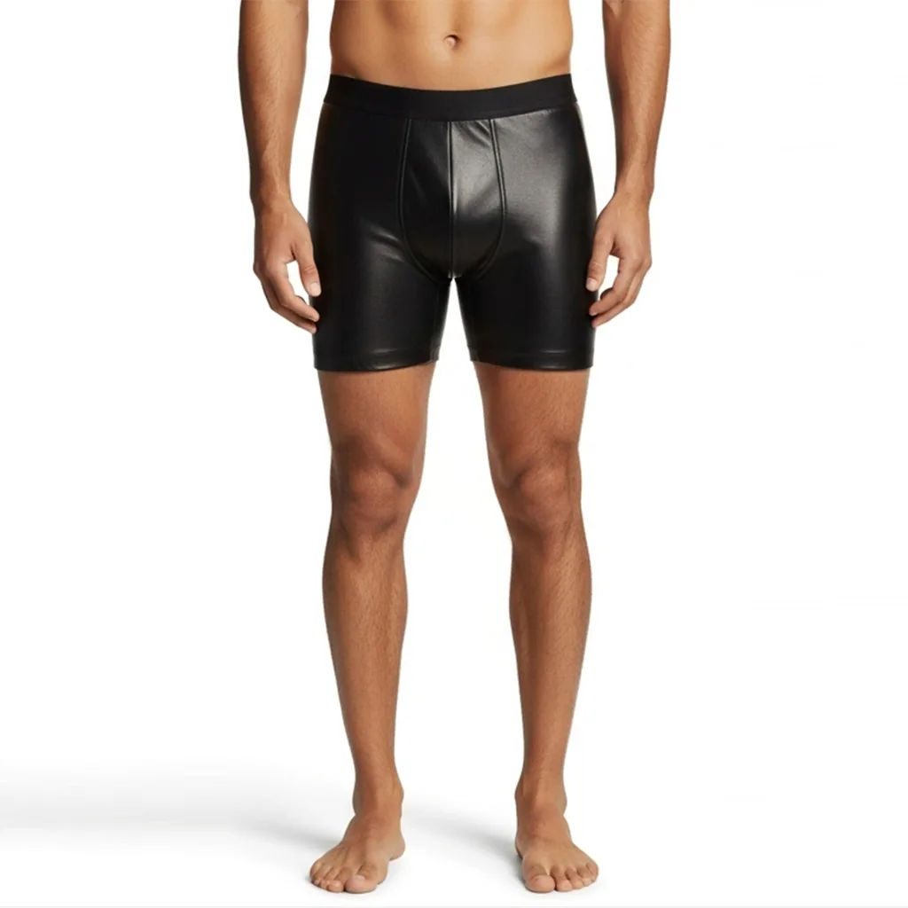 faux leather boxer briefs Raven Clutch front view