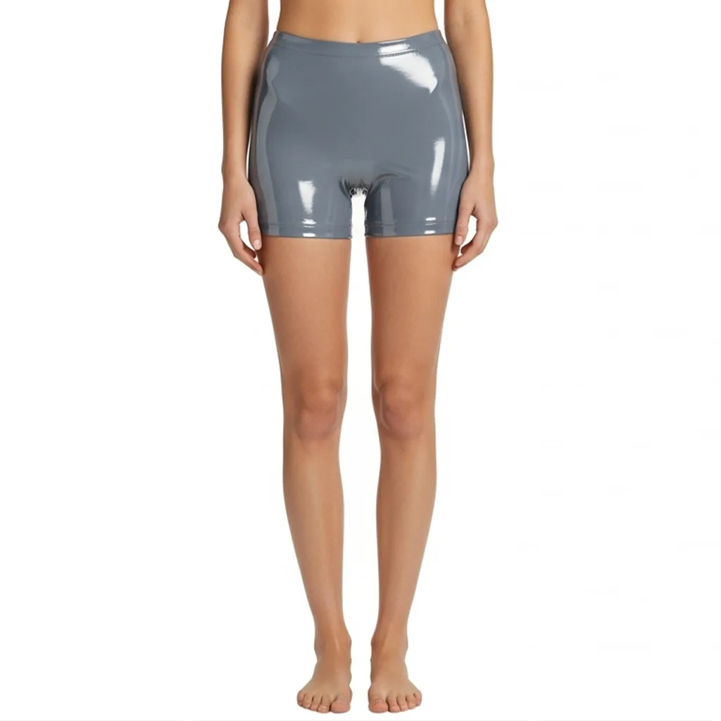glossy cycling shorts arctic flux front view glossy cycling shorts arctic flux front view