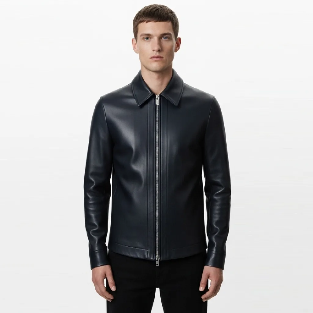 Custom Pull Zip Leather Shirt