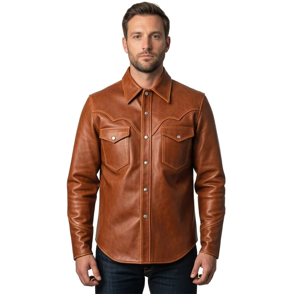 Custom Heritage Western Leather Shirt