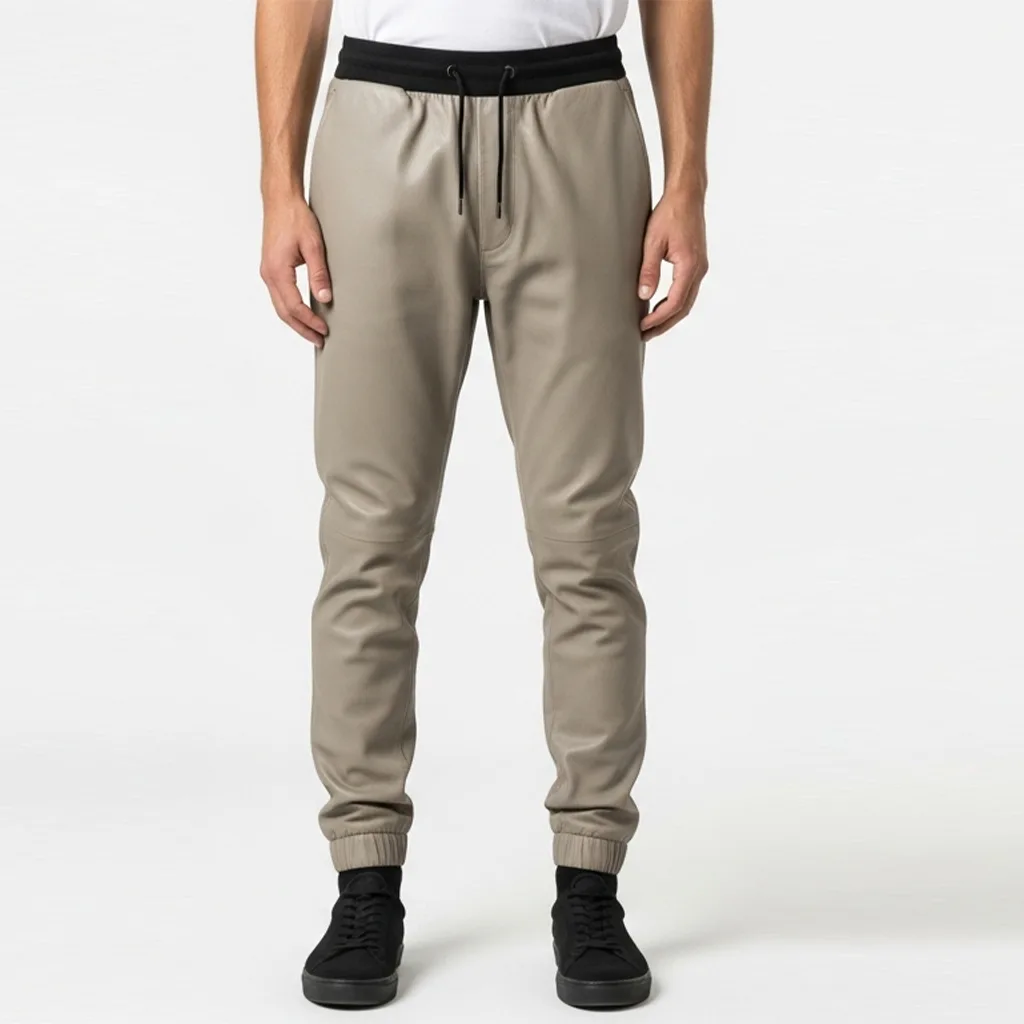 Custom Refined Leather Joggers