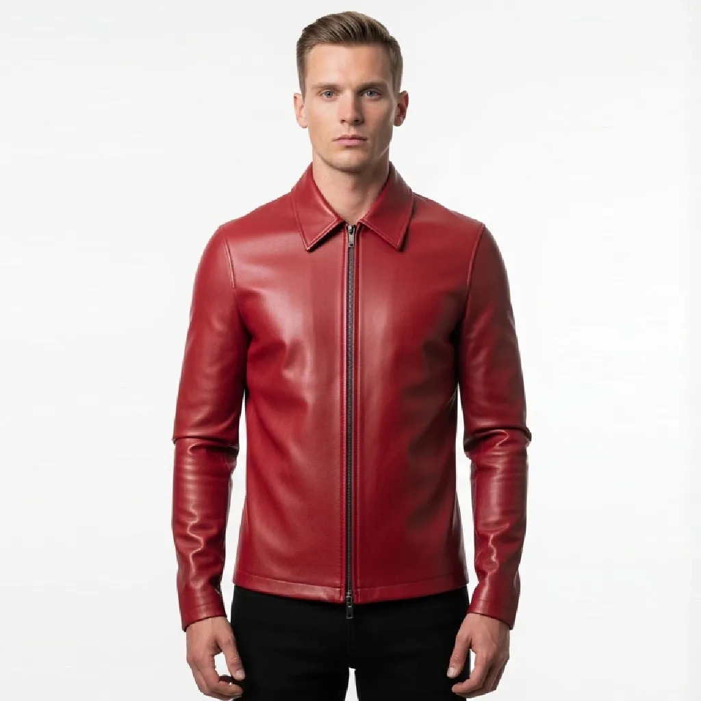 Custom Statement Zip Leather Shirt